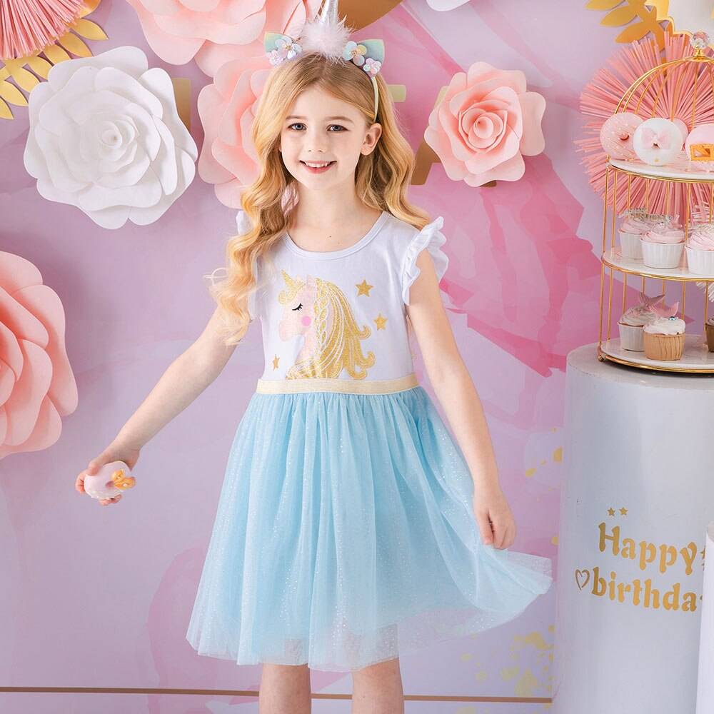 Girls' Colorful Princess Dress