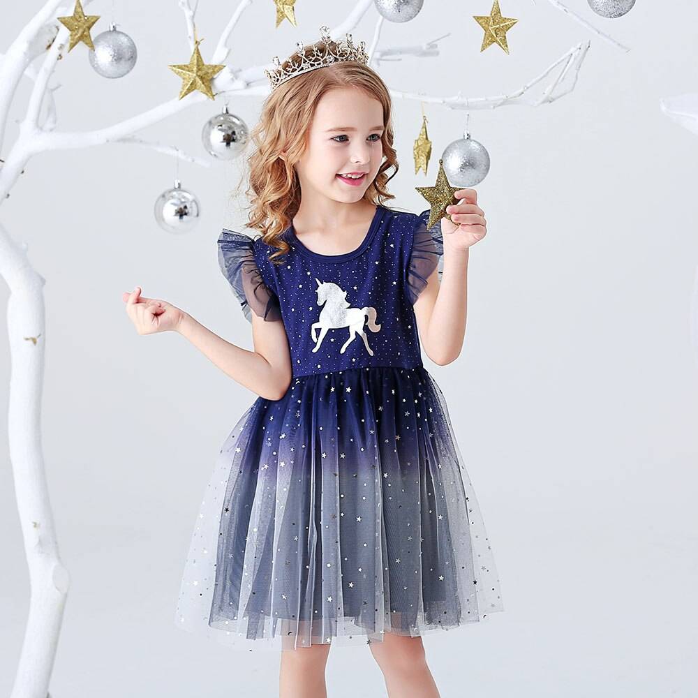 Girls' Colorful Princess Dress