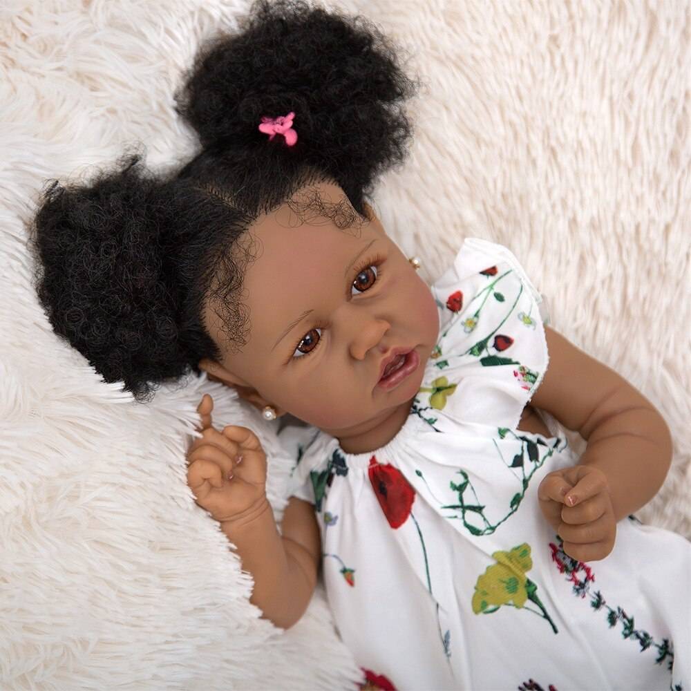 Handmade Silicone Realistic Black Baby Doll