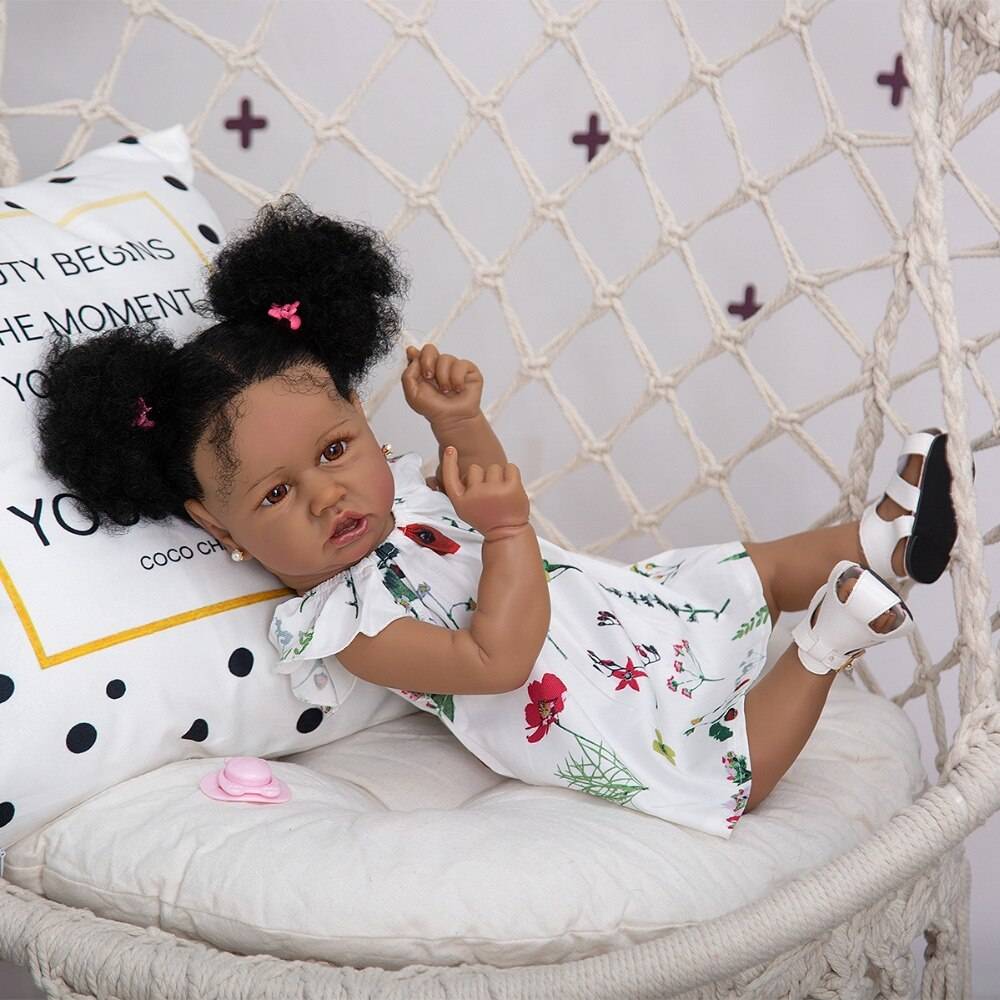 Handmade Silicone Realistic Black Baby Doll