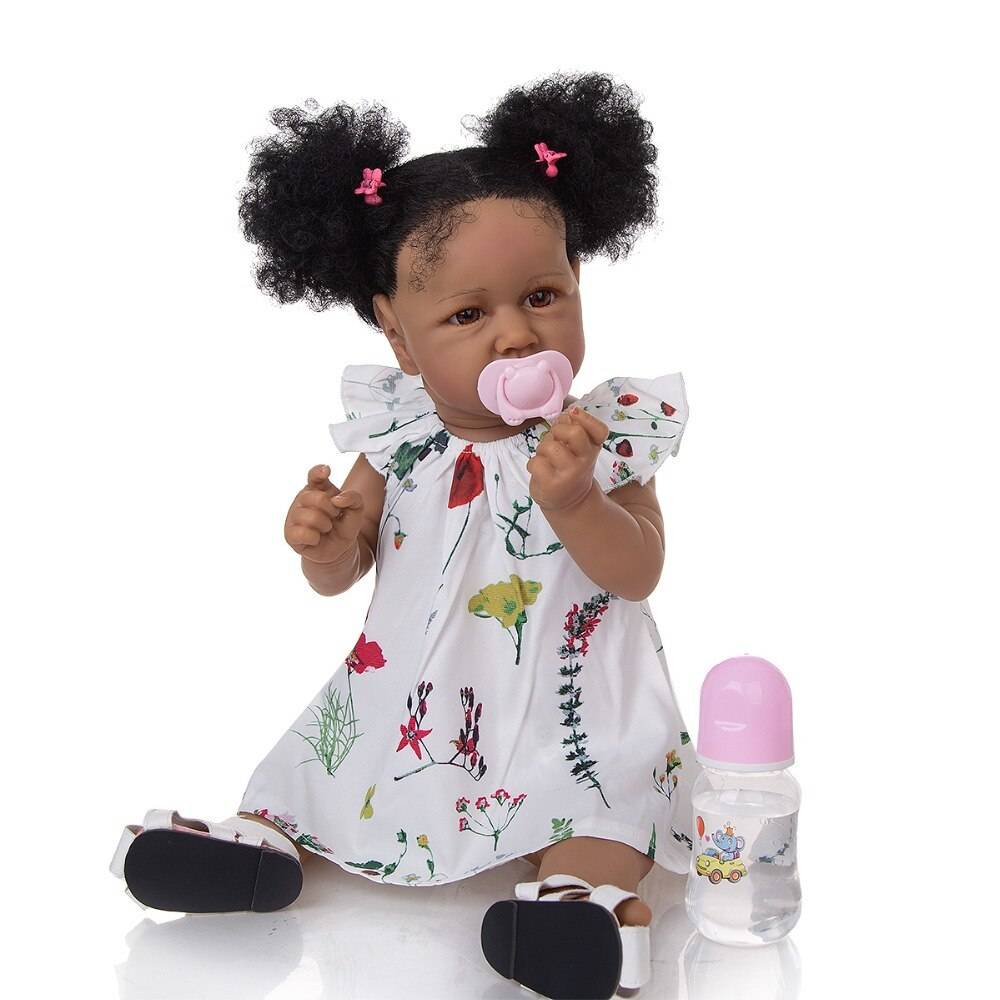Handmade Silicone Realistic Black Baby Doll