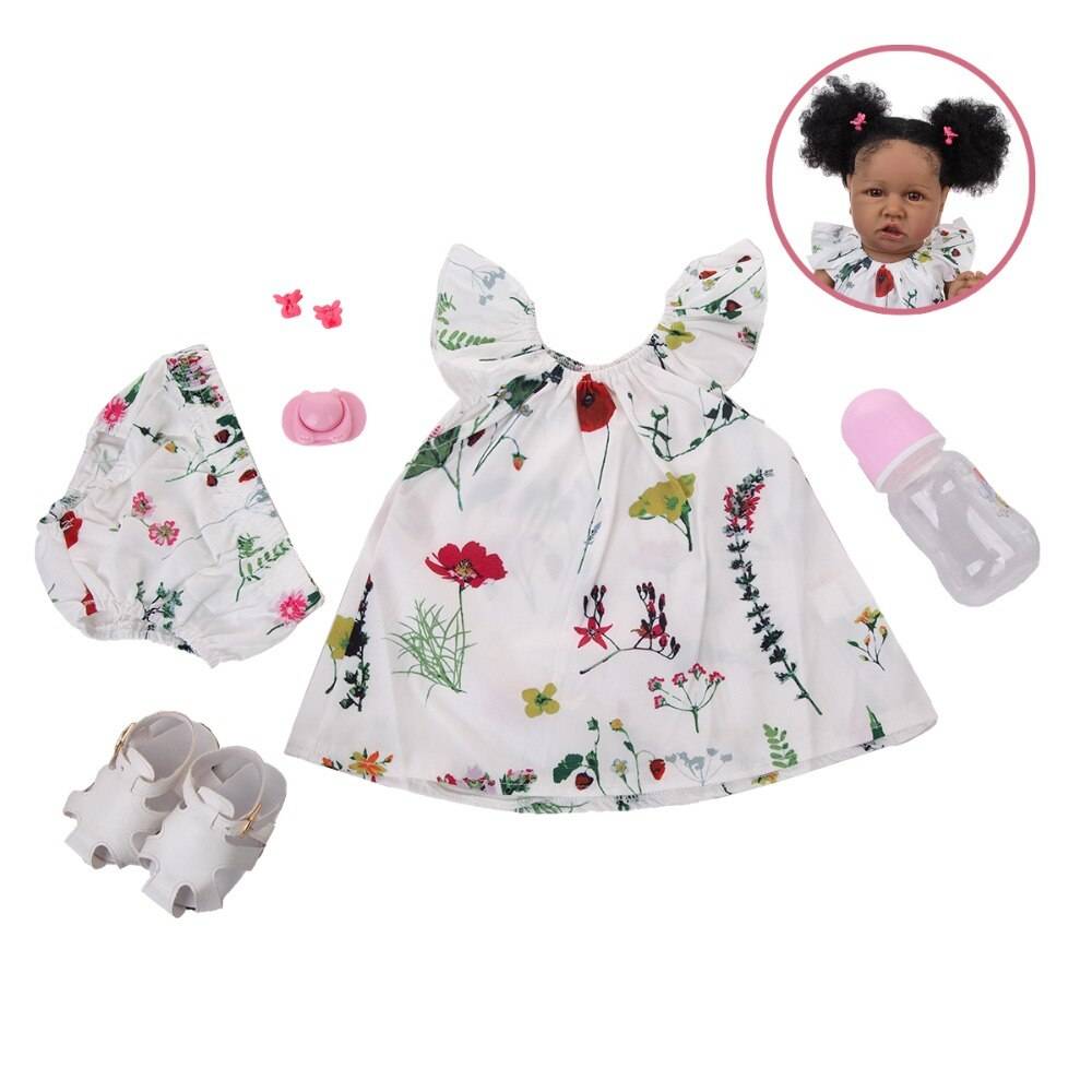 Handmade Silicone Realistic Black Baby Doll