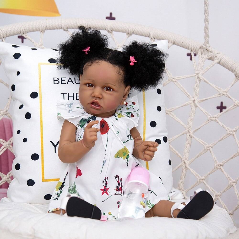 Handmade Silicone Realistic Black Baby Doll