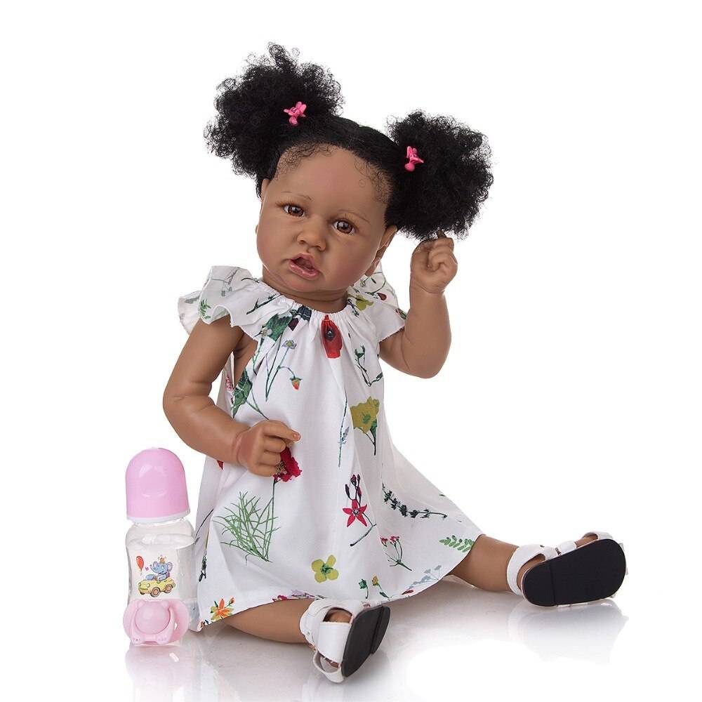 Handmade Silicone Realistic Black Baby Doll