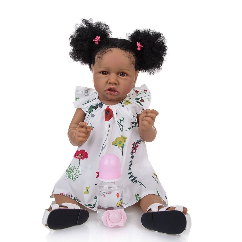 Handmade Silicone Realistic Black Baby Doll