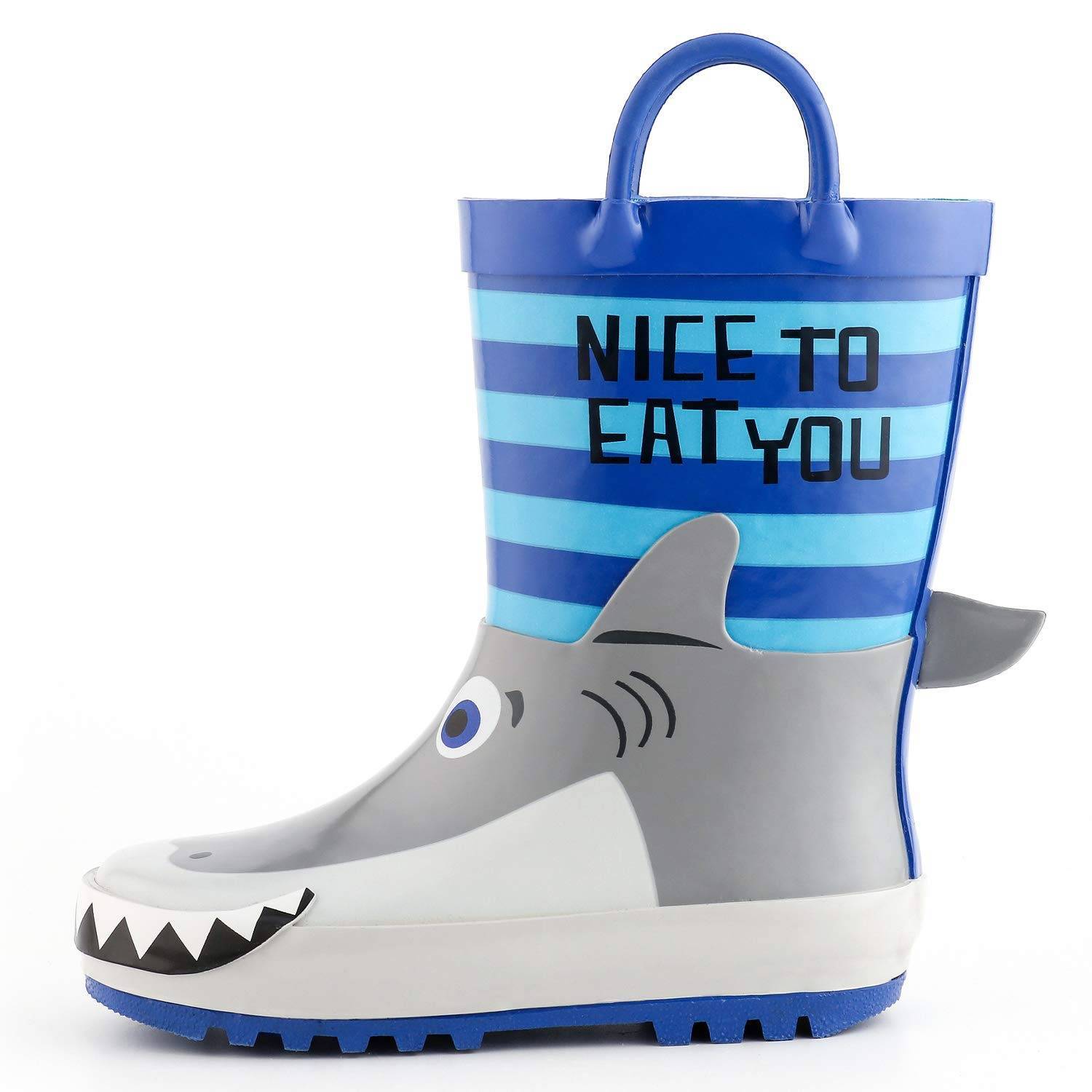 Kid's 3D Cartoon Shark Printed Waterproof Rubber Boots Kid's 3D Cartoon Shark Printed Waterproof Rubber Boots